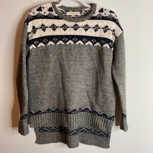 Ann Taylor Loft Wool Mohair Blend Petite Slouchy Fair Isle Sweater Size SP